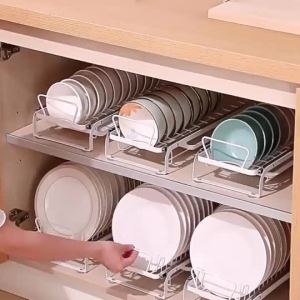 (JIJI SG) TORSTEN Pull-Out Tableware Storage Rack - Storage Shelve / Shelf Organizer / Pull out Rack