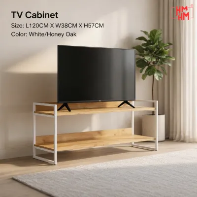 【🔥Clearance】 120CM Tv Cabinet Almari Tv rak tv kayu Rak TV TvConsole Tv Rack Tv Media Storage Cabinet Kabinet Tv 电视柜