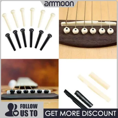 ammoon Guitar Strings Replacement Set Guitar Strings Accessory Plastic ABS Guitar String Replacement Kit for Ukulele for Acoustic Guitar for Folk Guitar