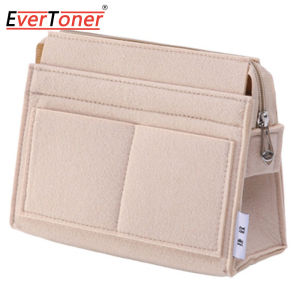 EverToner Felt Cloth Insert Bag Fits For GG Padlock Tote Bag Organizer Makeup Handbag Organizer Travel Inner Portable Cosmetic Bags