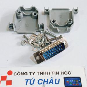 Đầu hàn COM 15 (DB15): Đầu Com 15 Lổ Cái (DB15F-15M) / Đầu Com 15 Kim Đực (DB15M-15M) (Bao gồm võ nhựa)