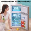 Mini Refrigerator With Freezer 64L Refrigerators For Room Office Frost Fridge Save Electricity 2 Layer Feezing Refrigerator Inverter Personal Ref Space Saver Keep Food Fresh. 