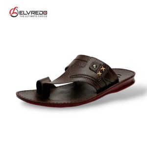 Sandal Pria Dewasa Sendal Kulit Sintetis Sol Karet Anti Slip K19 Elvredo