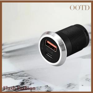 [Falsh F] 1pcs 9V 2A 5V 3A USB Type-C mini sạc nhanh Sạc Xe Hơi Máy tính để bàn ẩn tích hợp USB sạc điện tự động nhúng ổ cắm