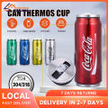 Coke Cans Thermos 304 Stainless Steel Insulated Water Bottle Tumbler Coke Keep Colding Bottle With Straw. 