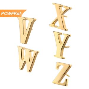 【PCWFKef】 Chất Lượng Cao Cổ Điển Phong Cách Vàng Thư A-Z Kim Loại Trâm Phụ Nữ Người Đàn Ông Của Ve Áo Pin Của Phụ Nữ Hat Khăn Ba Lô Huy Hiệu Đồ Trang Sức