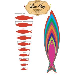 Bộ 10 con Cá Gỗ Tô Màu Thủ Công Trang Trí Nhà Cửa Decor Cửa Hàng Văn Phòng Phong Độc Đáo cùng chơi cùng học tô màu sáng tạo