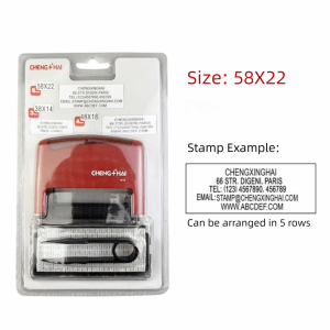 TANTUANG Red Black DIY Stamp Kit Automatic Ink Return Plastic Self Ink Stamp Set Assorted Press-type Monogram Printing Stamp For Business Use