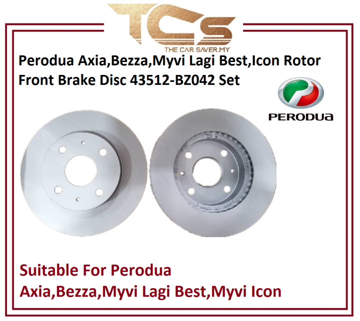 Perodua Axia,Bezza,Myvi Lagi Best,Icon Front Brake Disc Rotor 43512 ...