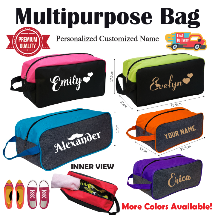 Personalized Customized Name🔥 Shoe Bag 🥾 Travel Shoe Bag 👟 Beg Kasut 👞 ...