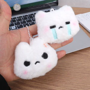 【On Sale】2Pcs Cặp Đôi Thỏ hoạt hình búp bê con cáo vải lông Móc Khoá dạng túi treo lòng thòng Móc treo chìa khóa xe món quà bạn thân