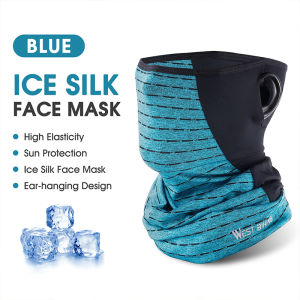 WEST BIKING Summer Cycling Half Face Mask Skin Cool Ice Silk Breathable UV400 Protection Sports Headwear Tube Mask Bike Headband Balaclava Mask