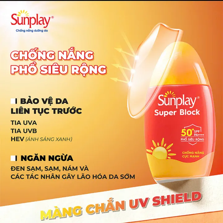 Sữa chống nắng Sunplay cực mạnh Sunplay Super Block SPF 81, PA++++ 70g