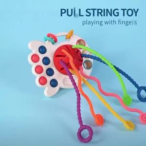 Wintin Baby Montessori Toys Pull String Sensory Toys Baby 2 12 Months Silicone Develop Teething Activity Toys for Kids Educational Toys