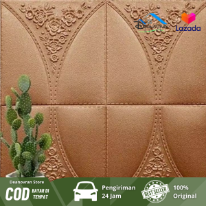 DNV - Wallpaper 3D Modern Foam Batu Bata Putih Hitam Abu Pink Wall Sticker Dinding 3D Foam