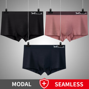 CMENIN 3Pcs Antibacterial Men Underwear Boxer Modal Crotch Mens Boxershorts Underpants Soft Boxers Shorts Trunks MR5008