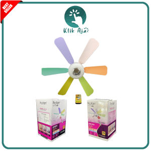 KlikAja88 Lampu Kipas Langit-langit LED Lampu Kipas dengan Remote Control DEKORA PROFAN