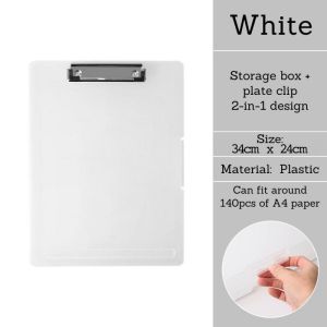 With Storage File Case pp For Office Stationery Writing Board Clamp File File Case 2-In-1