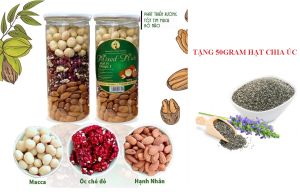 [TẶNG 25GRAM HẠT CHIA ÚC] 500Gram Hạt Hỗn Hợp 3 Hạt loại tách vỏ( Óc chó ĐỎ/mắc ca/hạnh nhân) NK Mỹ/ Úc TH FONUT giòn ngọt không bị hôi dầu- Mixed Nuts