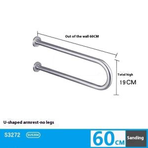 [COD] Handle Non Slip Barrier-Free Handrail Bathroom for the Disabled Folding Toilet Bathroom Stainless Steel