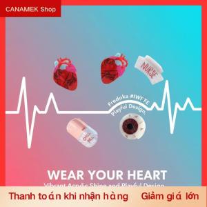 CS 1pcs phim hoạt hình phía sau của đầu tóc đuôi ngựa nửa Tie tóc cao cấp cá mập Clip màu chặn Thuốc trái tim y tế loạt lấy Clip