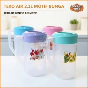 TEKO AIR 21L MOTIF BUNGA - Teko Plastik / Eskan Ceret Air Minum / Water Jug / Teko Air Minum