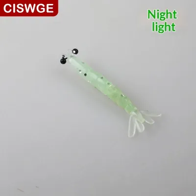 [COD] CISWGE SPORTS 20PCS Mini Soft Worm Shrimp Fishing Lure 0.4g 40mm Artificial Baits Bass Silicone Fishing Tackle