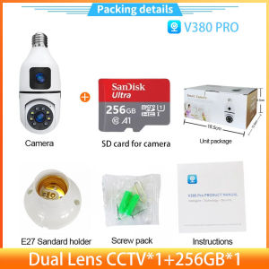 BELI 1 GRATIS 1 Dual lens Kamera cctv camera cctv tanpa koneksi wifi kamera cctv v380 pro jarak jauh Camera 5G 8MP Smart surveillance camera Dual Screens wide angle Auto Tracking night vision