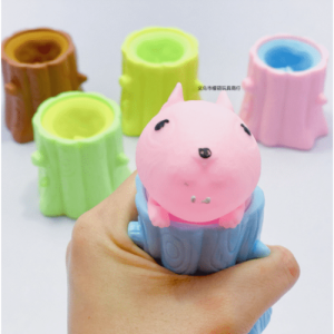 HOT: Sóc/Gấu trốn gốc cây XẢ STRESS -silicon co dãn dẻo đàn hồi ngộ nghĩnh giải tỏa căng thẳng xả STRESS