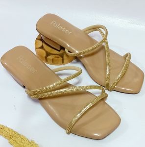 Lillie Sandal Mules Wanita Hak 3cm - Pointed Toe Formal Casual Slip On