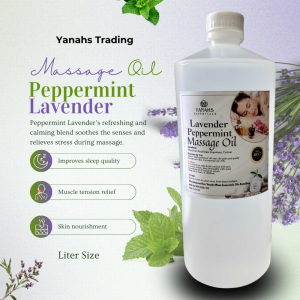 1L Peppermint Lavender Scented Massage Oil – Relaxing & Soothing