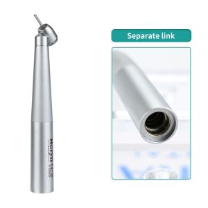 HORYN Dental High Speed Optical Fiber Handpiece 45 Degree Standard Torque Head Silver 5 Piece Set