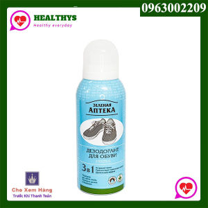 Xịt Khử Mùi Hôi Giày Mùi Hôi Chân Apteka Nội Địa Nga Giúp Khô Thoáng Hương Thơm Mát 100ml Key4