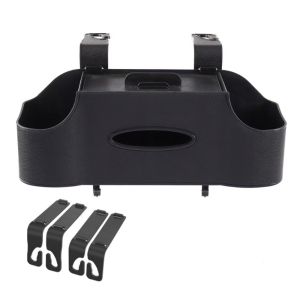 SWEET TIM Hanging Hooks Car Back Seat Organizer Partition design Phone Stand Holder Vehicle Tissue Box Easy To Install Anti-wear Car Drink Cup Holder Trunk
