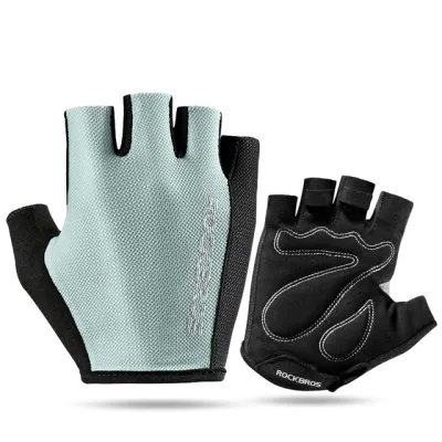【Giao hàng địa phương】ROCKBROS Găng tay đi xe đạp chống trượt chống sốc hở ngón Găng tay xe đạp tập thể dục thoáng khí găng tay Găng đeo tay Găng tay thể thao ngoài trời