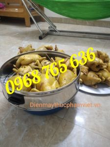 Nồi hấp Xửng hấp gà chạy điện. Lò hấp gà ủ muối size 52cm 3 tầng hấp [TẶNG KÈM MIẾNG LÓT + DỤNG CỤ VỆ SINH NỒI]