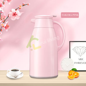 เหยือกน้ำสูญญากาศ ฉนวน5ชั้น ความจุขนาดใหญ่ 1000ML สีพาลเทล เหยือกใส่กาแฟ กระติกน้ำ เก็บร้อน-เย็นได้นานถึง 24 ชม. ใส่น้ำ เก็บอุณหภูมิร้อน เย็น เหยือก