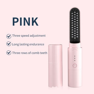 Portable USB Rechargeable Fast Heating Hot Comb Hair Straightener
