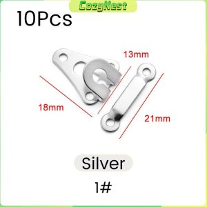 10Pcs High-Quality Silver Invisible Skirt Buckle Pants Garment Hook Set for DIY Sewing