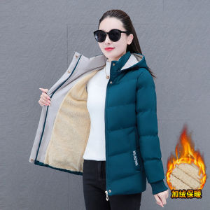 QBELY Winter New Down Jacket Women Fashion High-Quality Warm Cotton Padded Coat Ladies Short Overcoat Hooded Overwear Tops
