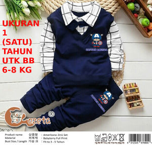 Daigo AMERICANO HIPSTER Setelan Anak Laki Umur 1 2 3 4 5 Tahun Kapten Termurah Kekinian Lucu Gratis Ongkir