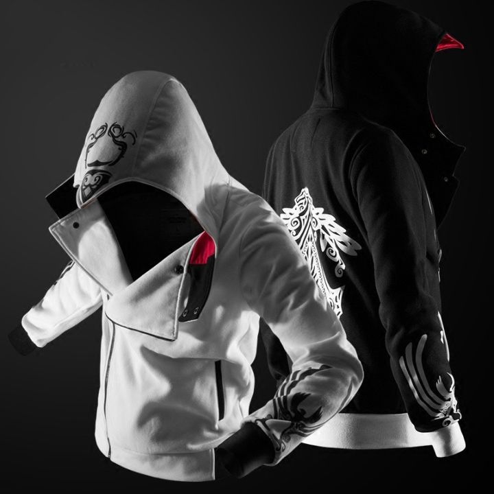 Buy Cartiar Fleece Slanted Zip Outfit Assassins Creed Sweatshirt Hoody  Jacket (White) US 2XL(Tag 4XL) Online at desertcartINDIA