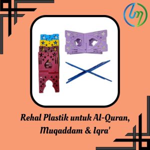 Rehal Plastik Lipat Pelbagai Warna ( Al Quran/Muqaddam/Iq raaa)