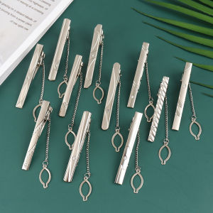 YINGRAN2 1PC Người Đàn Ông Mới Bạc Cà Vạt Tie Clip Thép Không Gỉ Đồng Bằng Clasp Thanh Pins Clip