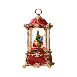 Holiday Snow Globes Music Box Lanterns With Realistic Snow Effect User Friendly Plastic USB Power For Indoor Outdoors Use