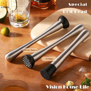 Vision Stainless Steel Ice Breaker Juice Smashing Stick Ice Smashing Hammer Lemon Orange Fruit Squeezer Presser