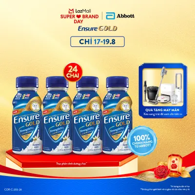 [CHỈ 17-19.8 GIÁ TỐT MUA NGAY-SLCH] Thùng 24 chai Ensure Gold 237ml [bao bì thay đổi theo từng đợt nhập hàng]