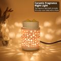 Ceramic Wax Melt Warmer,Candle Wax Warmer Night Light,2-in-1 Electric Wax Melter and Fragrance Warmer for Scented Candle Wax Burner Home Office Decor Mothers Day Birthday Gifts for Women(dot). 