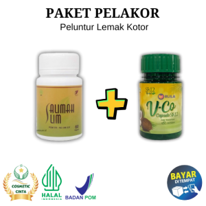 Paket Pelangsing Premium - Kapsul Herbal & Suplemen Kapsul - Pembakar Lemak Efektif - BPOM DIET SR12