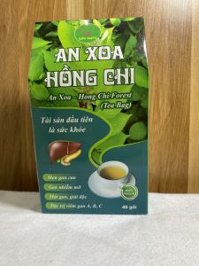 Hộp 80 gói trà túi lọc cây an xoa nấm hồng chi Bảo Khang (2 hộp) cây an xoa cho người men gan cao gan nhiễm mỡ mát gan giải độc gan